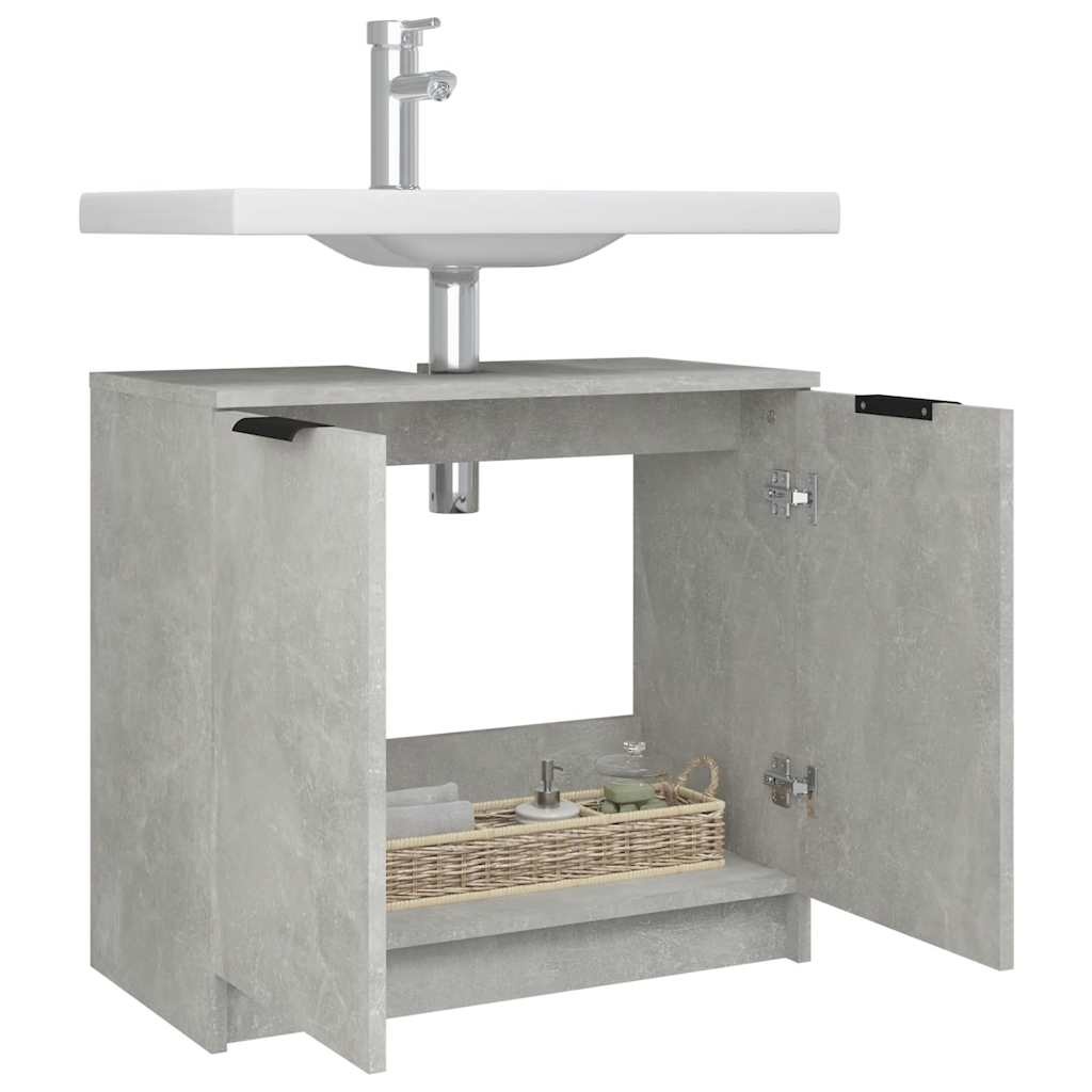 vidaXL Badkamerkast Betongrijs 64,5cm - 35% Korting!