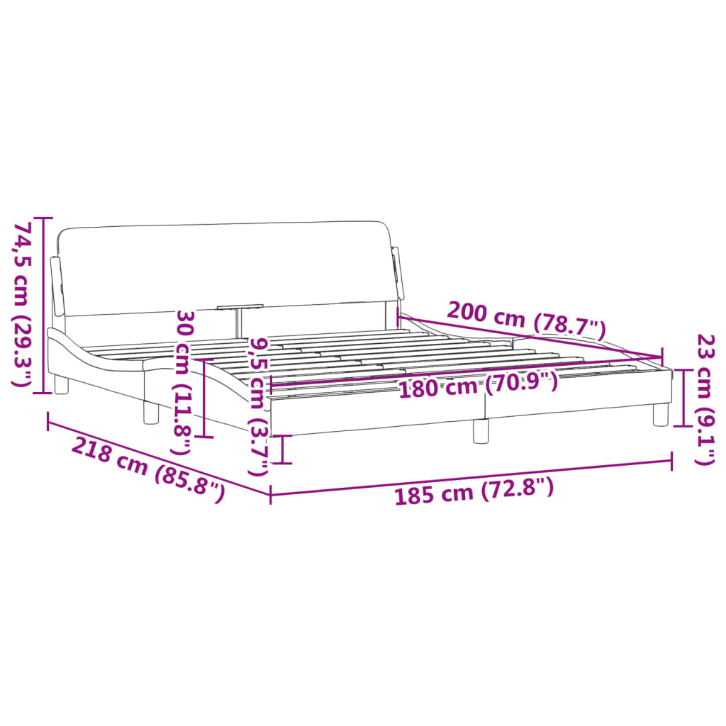 Zwart Kunstleren Bedframe 180x200 - 35% Korting! Zo Goed Als Nieuw