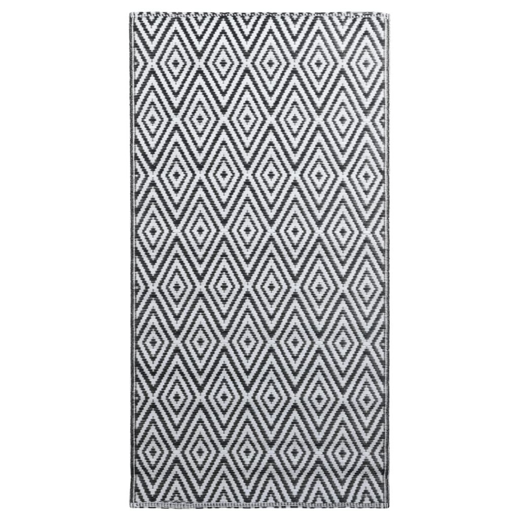 vidaXL Buitenkleed ARAKIL 160x230 Wit/Zwart -35% Korting!