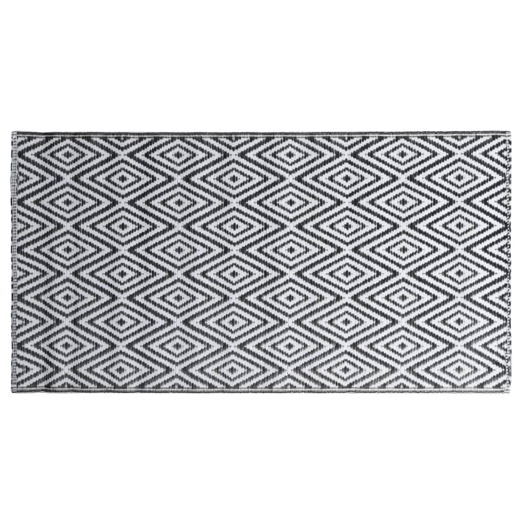 vidaXL Buitenkleed ARAKIL 160x230 Wit/Zwart -35% Korting!