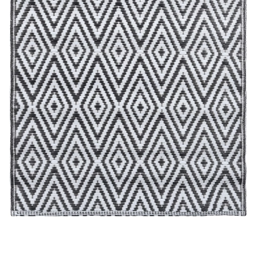 vidaXL Buitenkleed ARAKIL 160x230 Wit/Zwart -35% Korting!