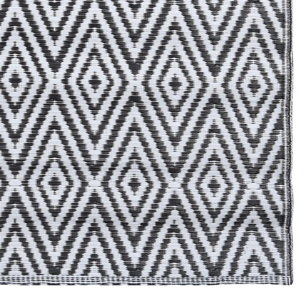 vidaXL Buitenkleed ARAKIL 160x230 Wit/Zwart -35% Korting!