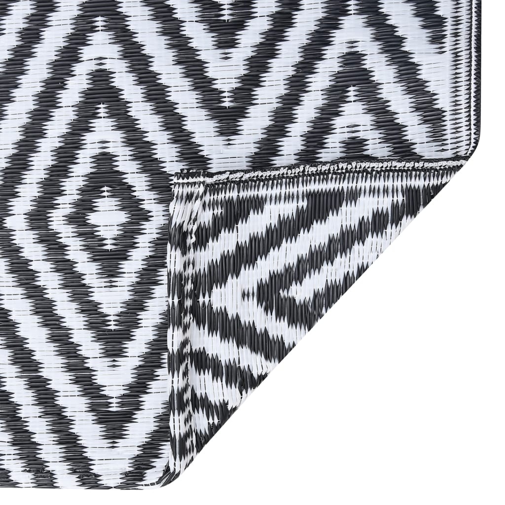 vidaXL Buitenkleed ARAKIL 160x230 Wit/Zwart -35% Korting!
