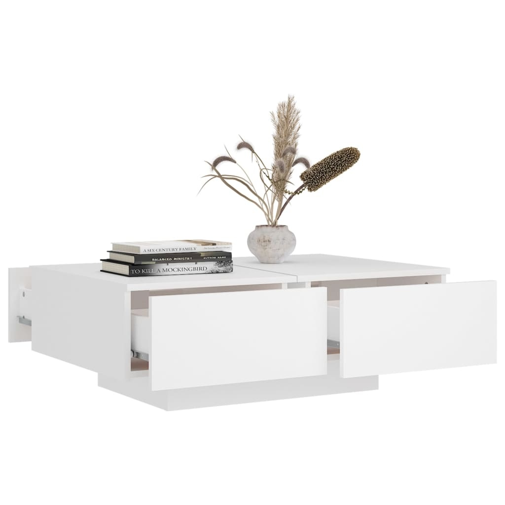 Salontafel Wit Hout 90x60cm - 35% Korting! (Retour)