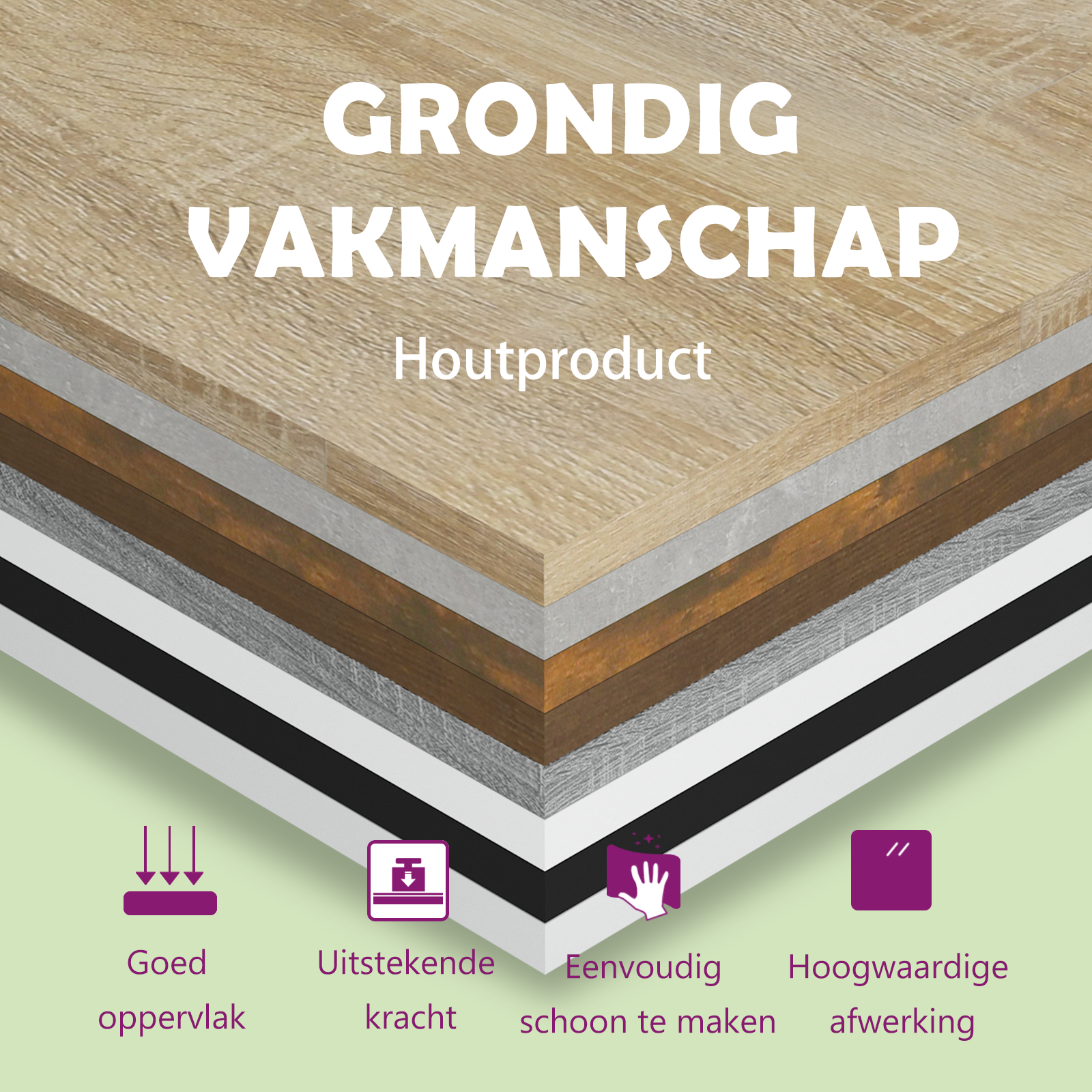 Salontafel Wit Hout 90x60cm - 35% Korting! (Retour)