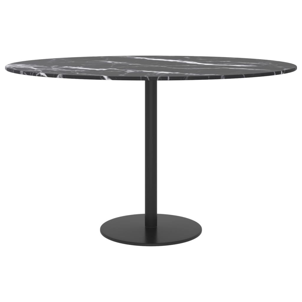 vidaXL Tafelblad Ø70cm Zwart Marmerlook - 35% Korting!