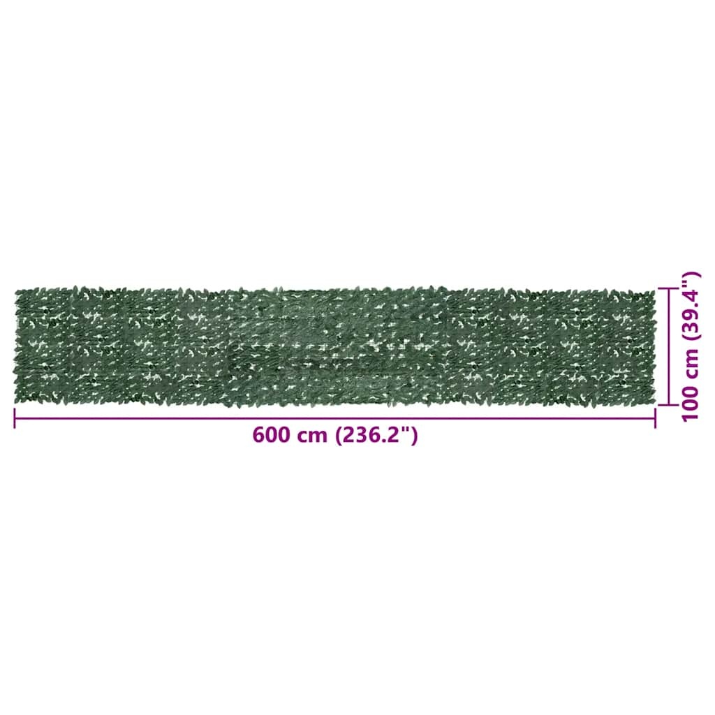 vidaXL Balkonscherm Donkergroen 600x100cm - 35% Korting!