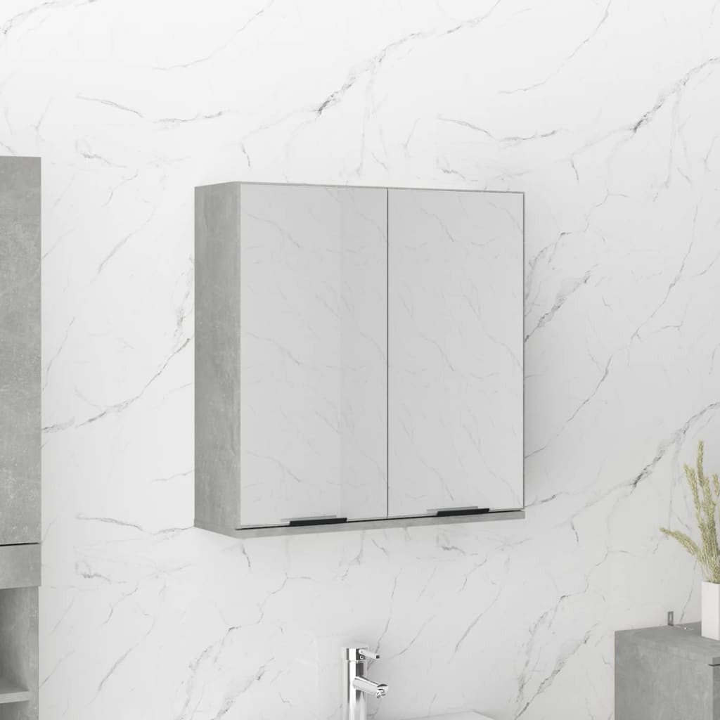Badkamerkast met Spiegel Betongrijs 64cm - 35% Korting!