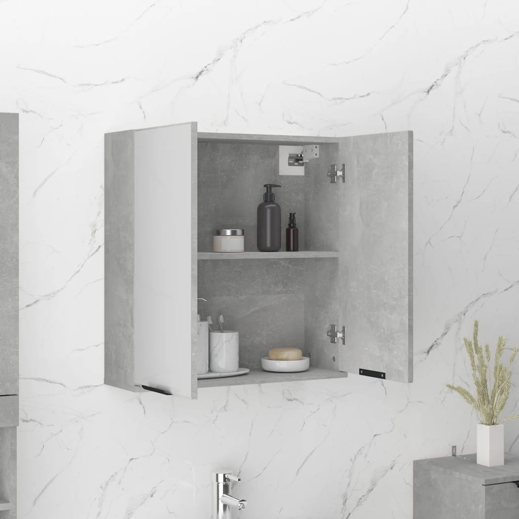 Badkamerkast met Spiegel Betongrijs 64cm - 35% Korting!