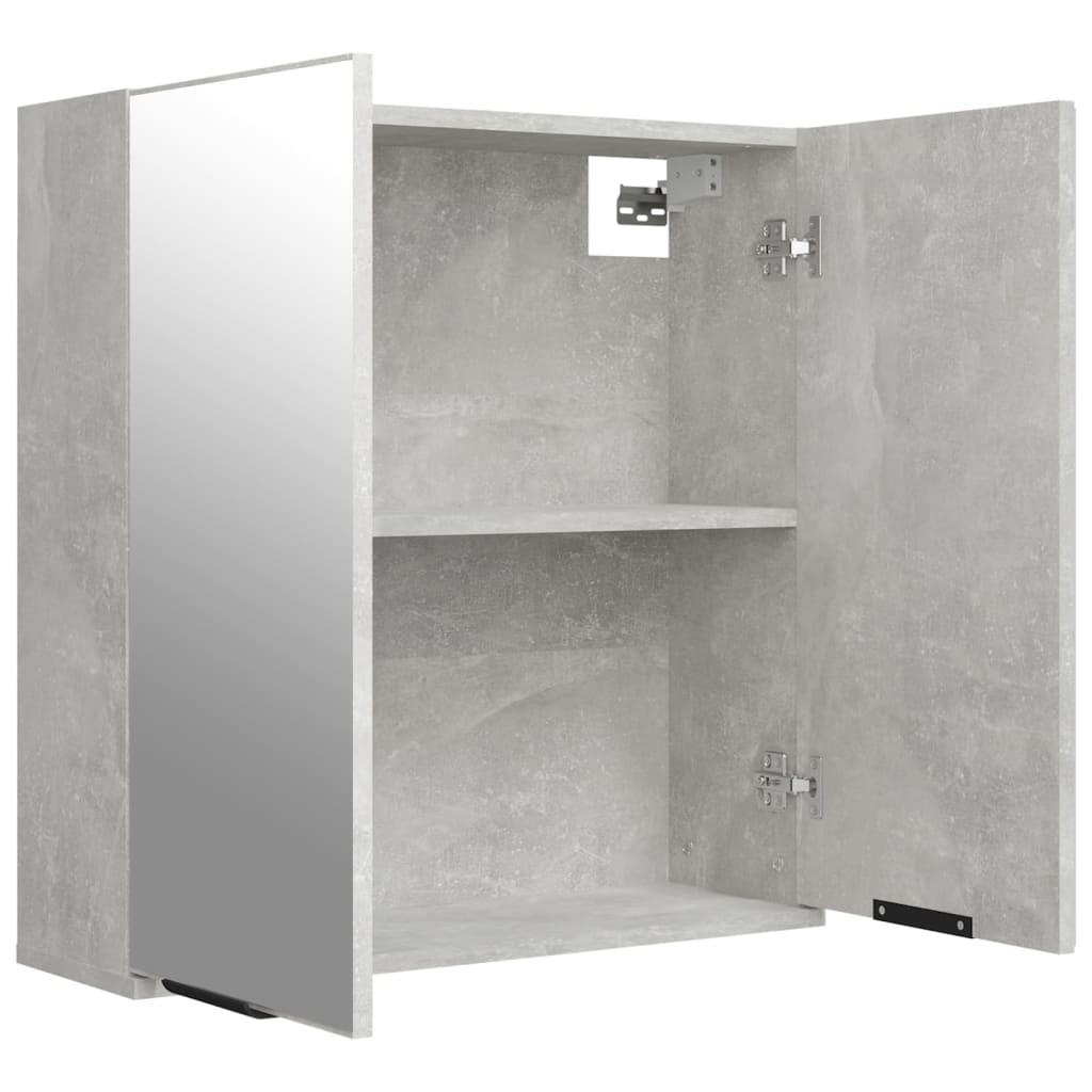 Badkamerkast met Spiegel Betongrijs 64cm - 35% Korting!