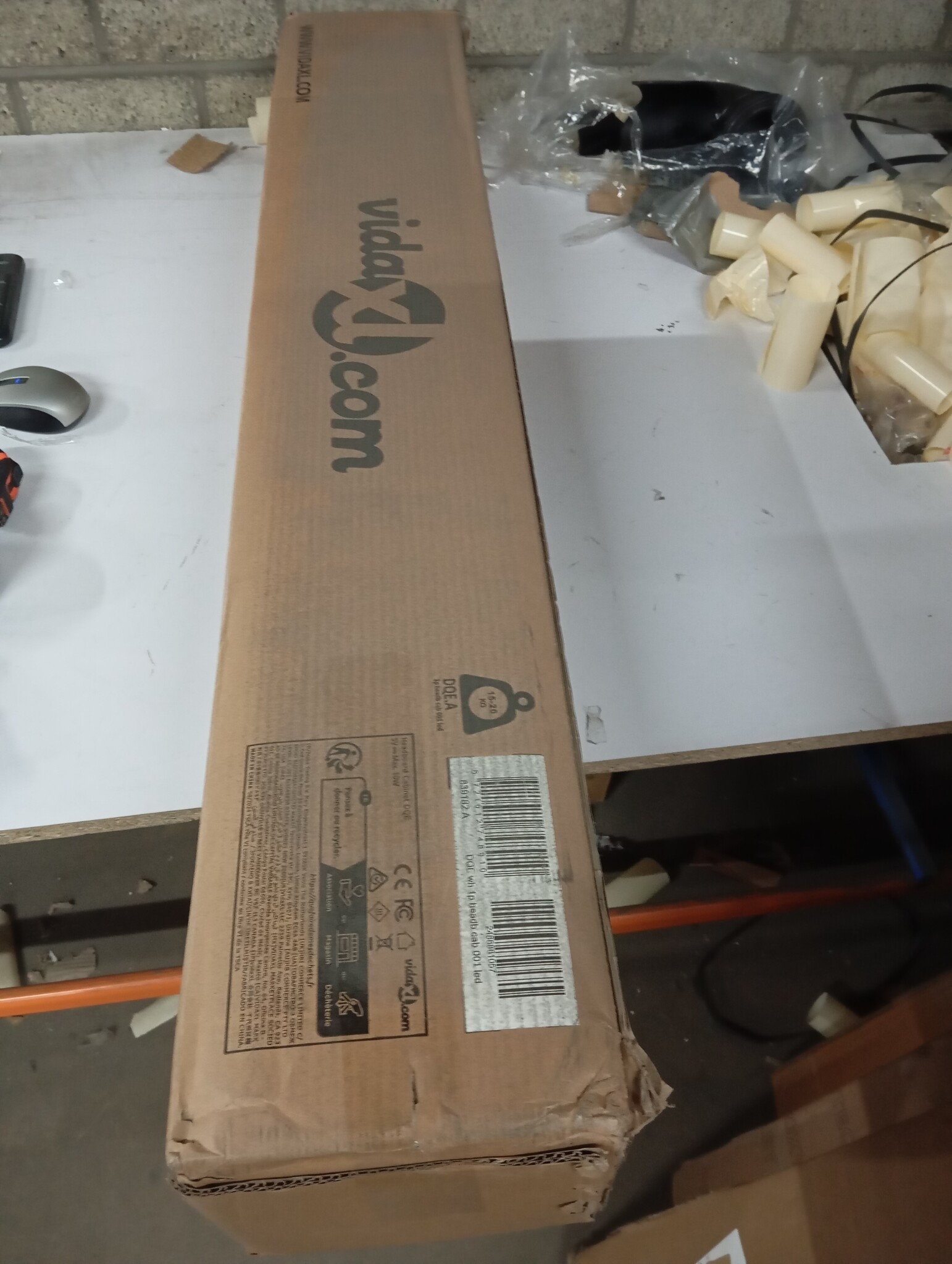 vidaXL Hoofdbordkast LED 100cm Wit - 55% Korting! (Lichte schade)