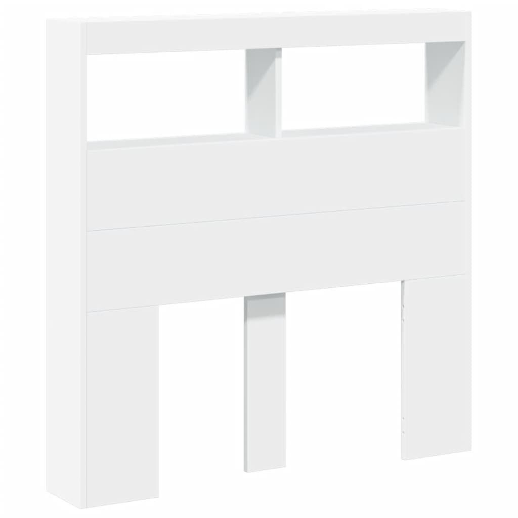 vidaXL Hoofdbordkast LED 100cm Wit - 55% Korting! (Lichte schade)