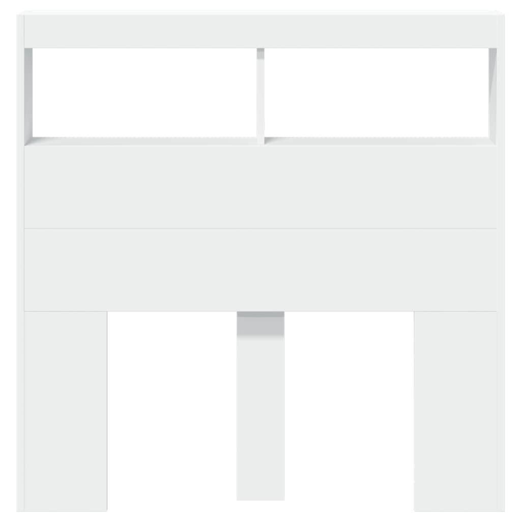 vidaXL Hoofdbordkast LED 100cm Wit - 55% Korting! (Lichte schade)
