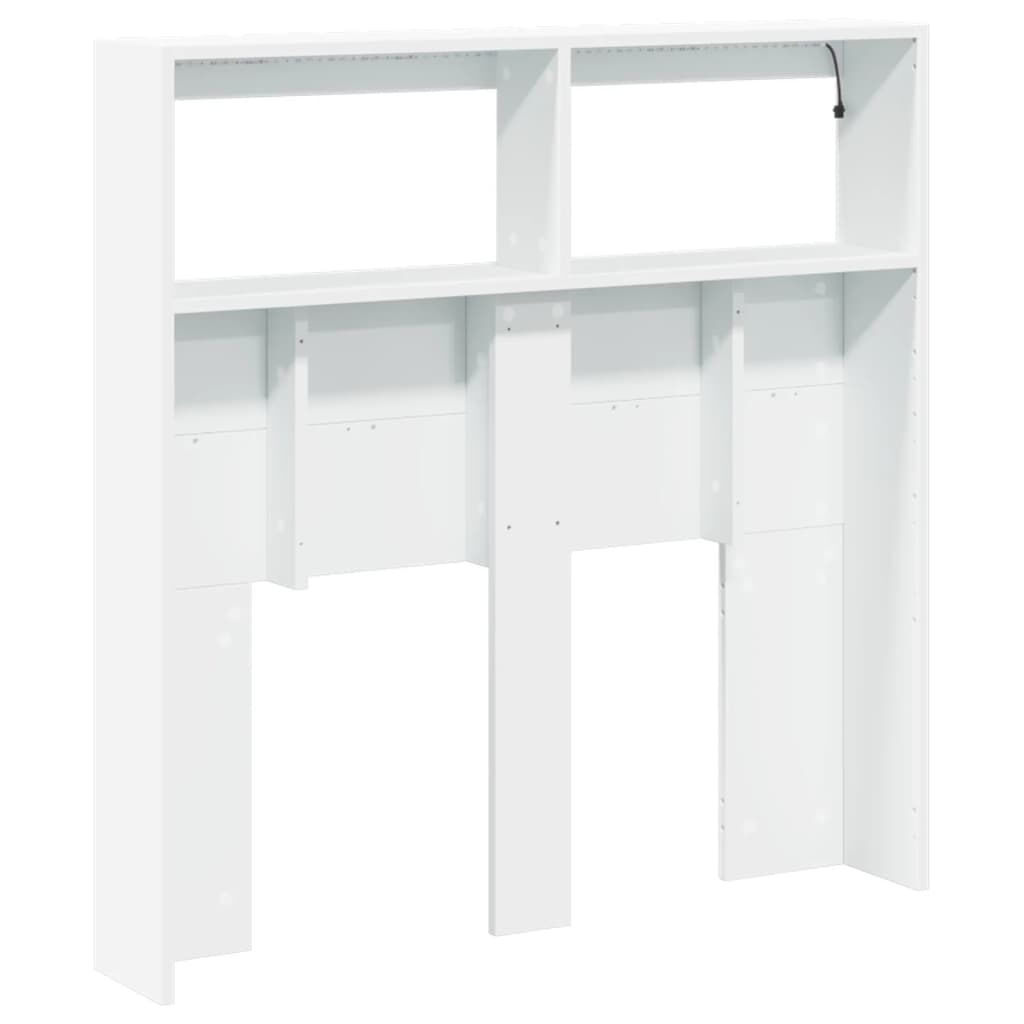 vidaXL Hoofdbordkast LED 100cm Wit - 55% Korting! (Lichte schade)