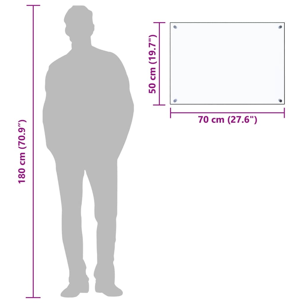 VidaXL Keuken Spatscherm 70x50cm Glas - Transparant - 47% Korting!