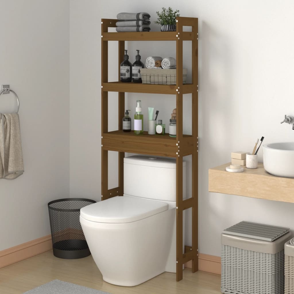 vidaXL Toiletrek Grenenhout Honingbruin - 35% Korting! Beschadigd