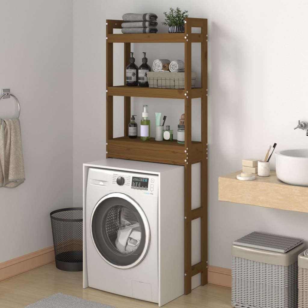 vidaXL Toiletrek Grenenhout Honingbruin - 35% Korting! Beschadigd
