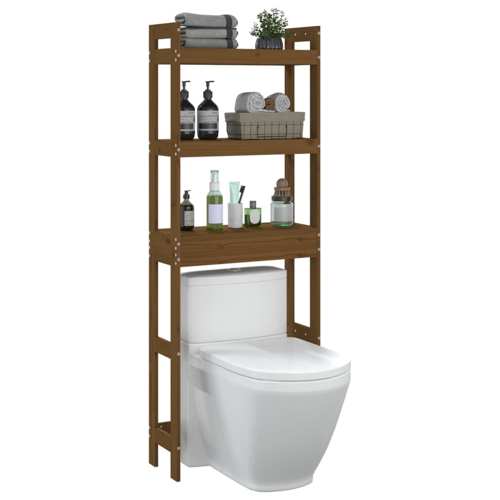 vidaXL Toiletrek Grenenhout Honingbruin - 35% Korting! Beschadigd