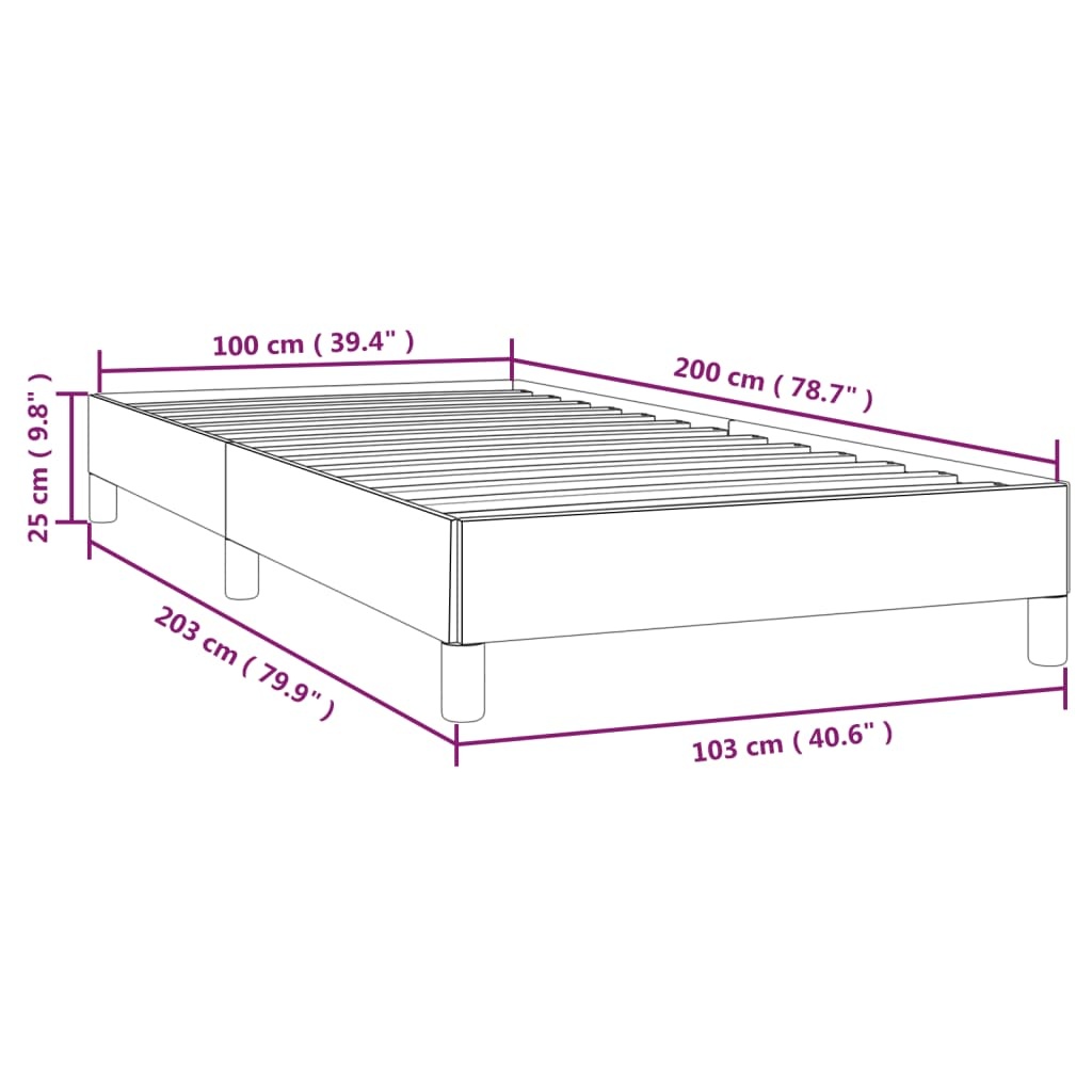 VidaXL Bedframe 100x200cm Donkergrijs Fluwelen Bed - 35% Korting!