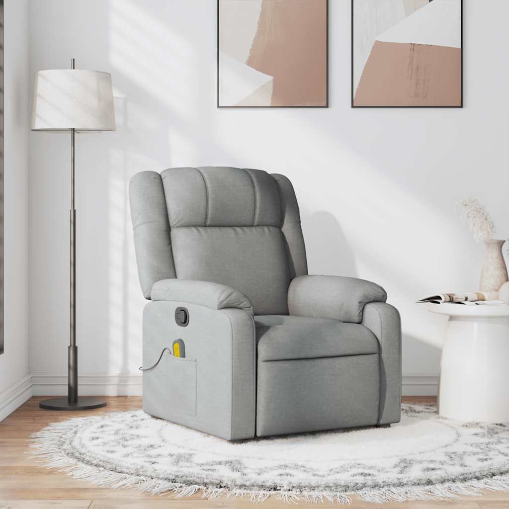 vidaXL Massagestoel Lichtgrijs - Verstelbaar & Comfortabel - 35% Korting!
