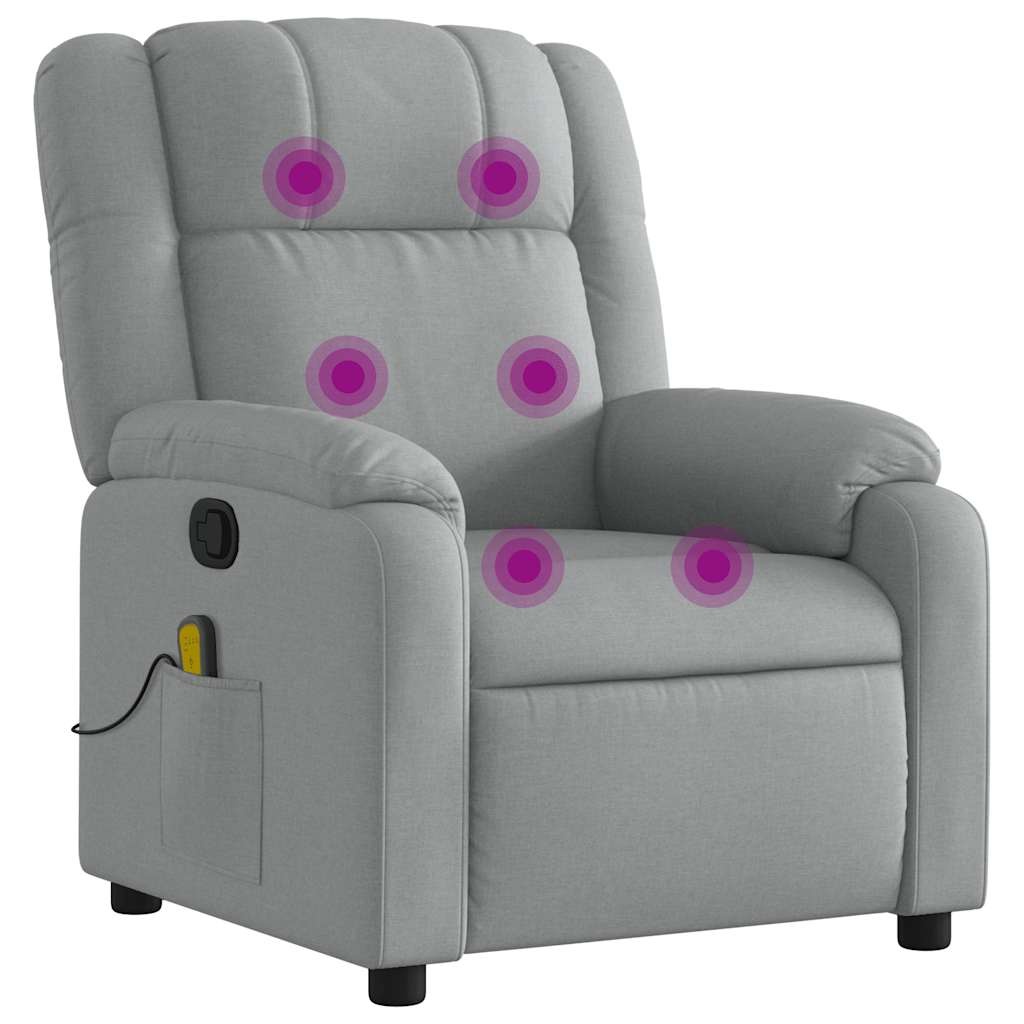 vidaXL Massagestoel Lichtgrijs - Verstelbaar & Comfortabel - 35% Korting!