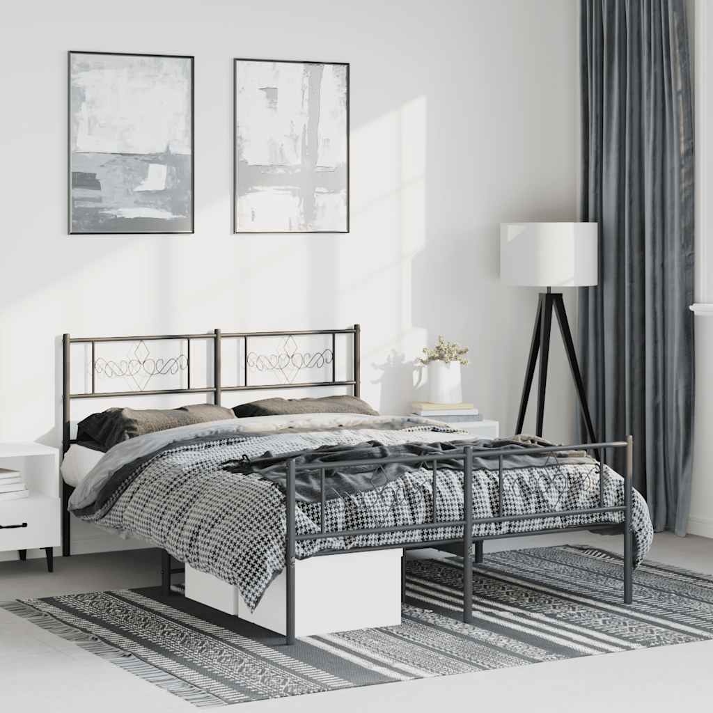 VidaXL Bedframe 150x200 Zwart - 45% Korting! (Zo Goed Als Nieuw)