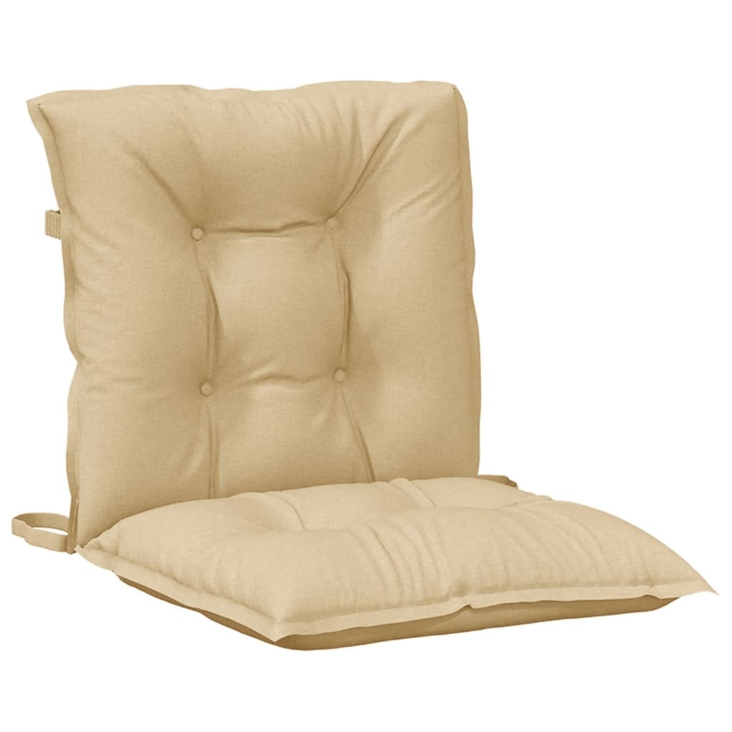 vidaXL Stoelkussens 4st Beige - Lage Rug - 35% Korting!