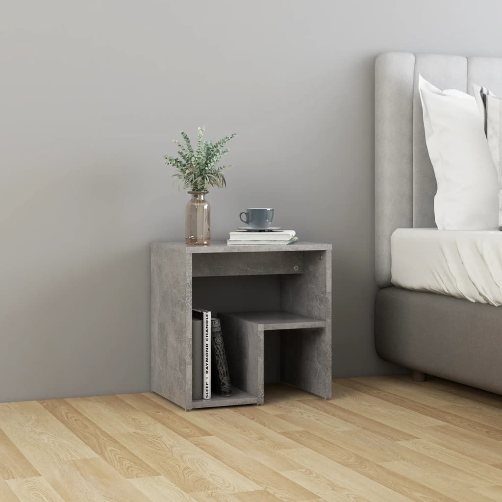 vidaXL Nachtkastjes (2x) Betongrijs - 35% Korting!