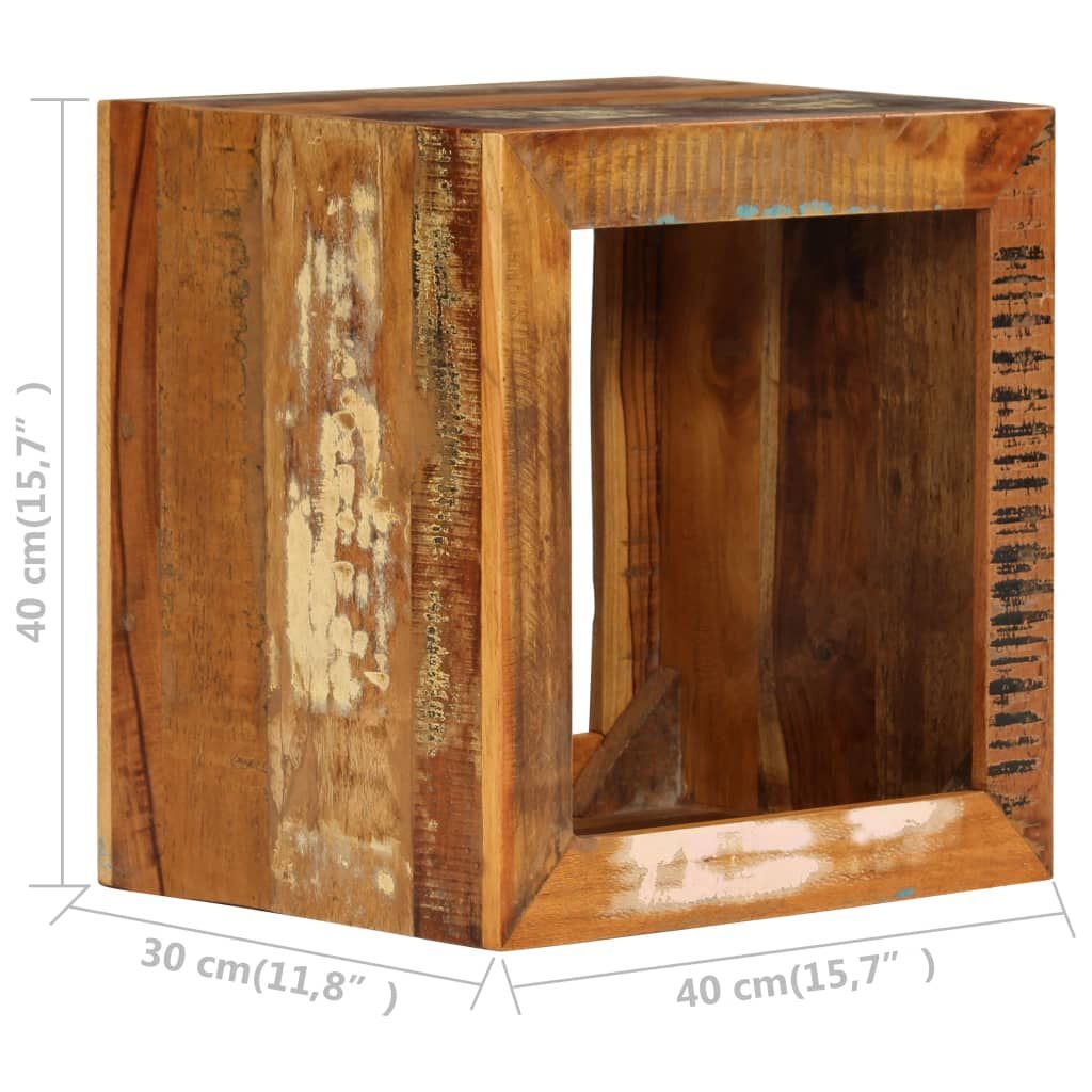 vidaXL Kruk Massief Hout 40x30x40cm - 46% Korting!