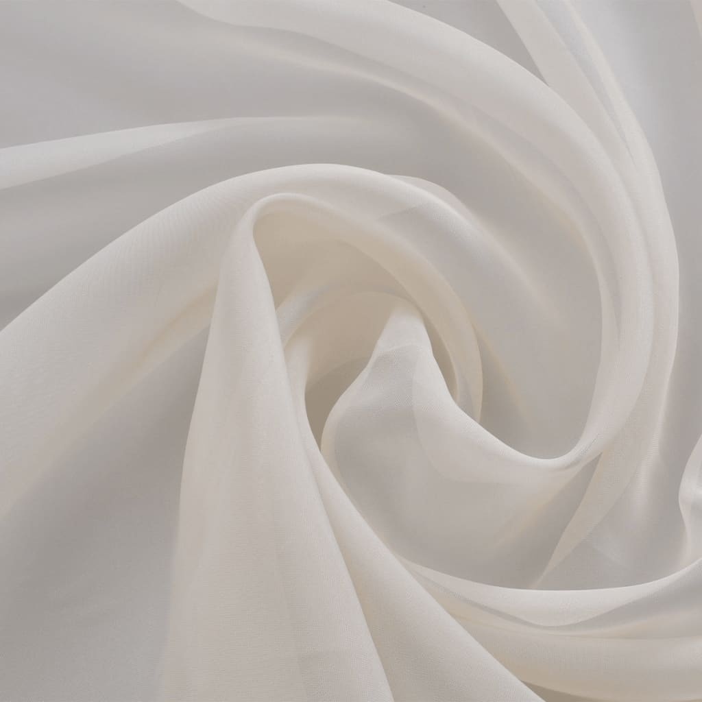 Crème Voile Stof 1,45 x 20m - Romantisch Effect! 47% Korting