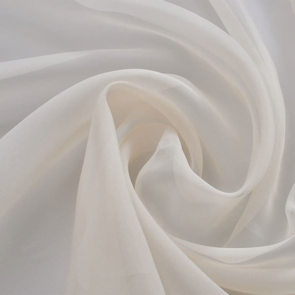 Crème Voile Stof 1,45 x 20m - Romantisch Effect! 47% Korting