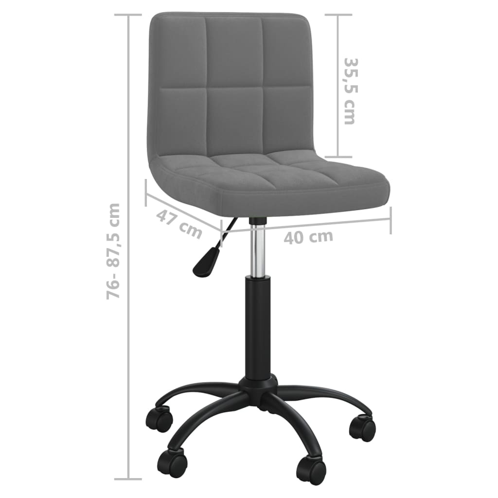VidaXL Draaistoel Fluweel Grijs -47%! Topdeal!