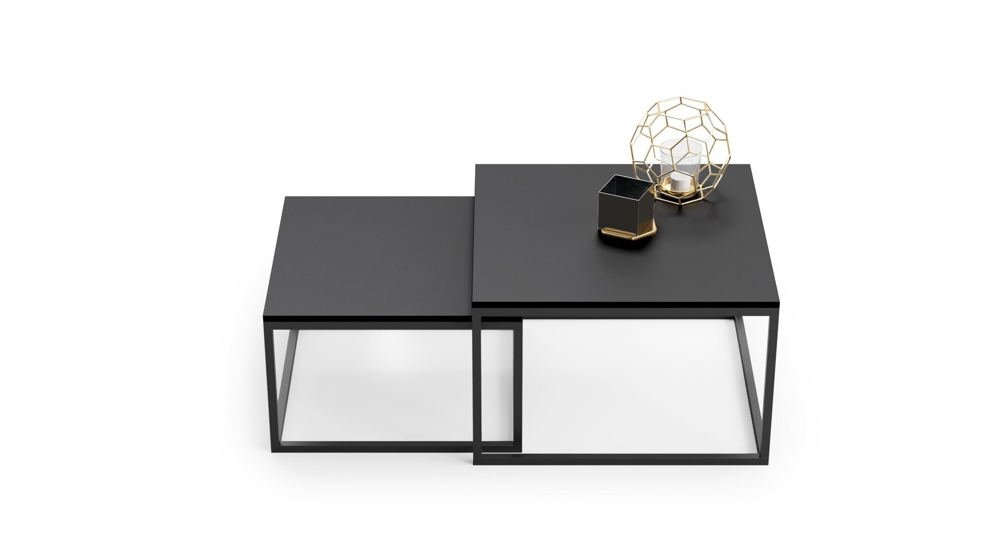 Salontafel Set Zwart - Beschadigd - 57% Korting!