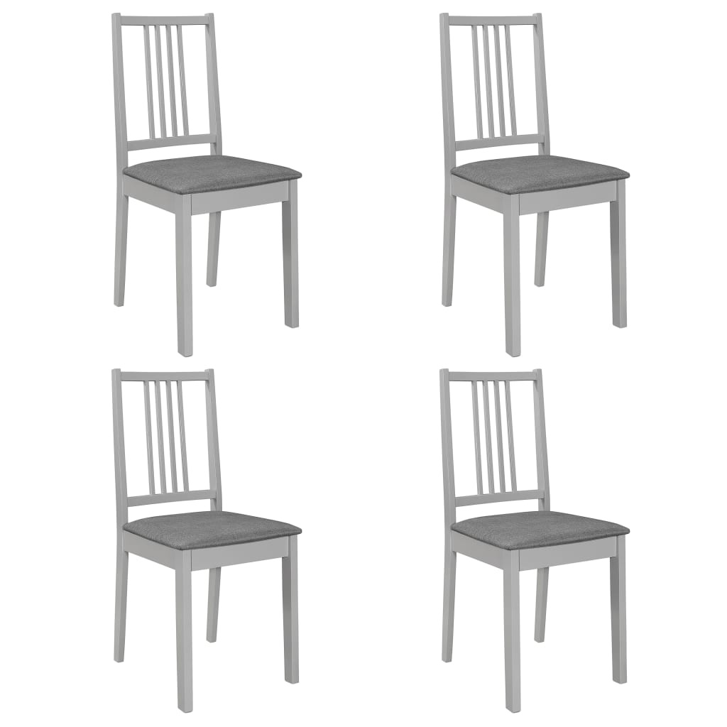 Eetkamerstoelen (4x) Massief Hout Grijs - 41% Korting!