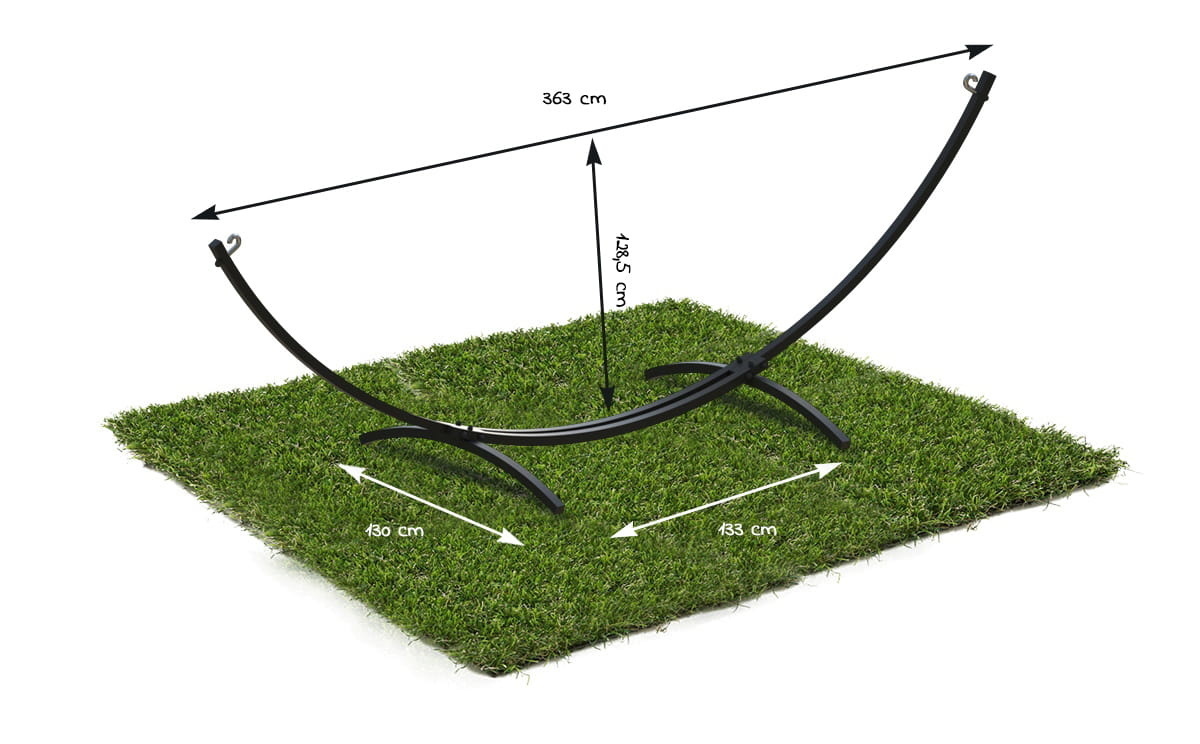 Hangmatframe Viking Choice Zwart - 363cm - 50% Korting!