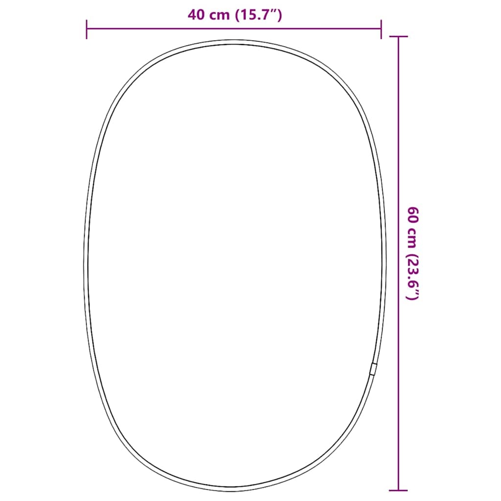 Wandspiegel 60x40 cm Zwart - 35% Korting! Nieuwstaat