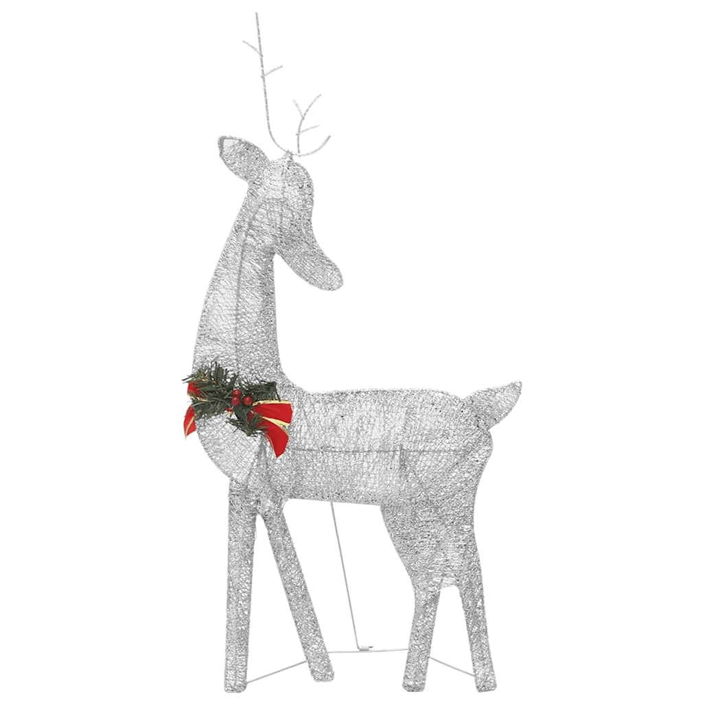 Kerst Rendierfamilie Wit/Zilver - 270cm - 35% Korting!