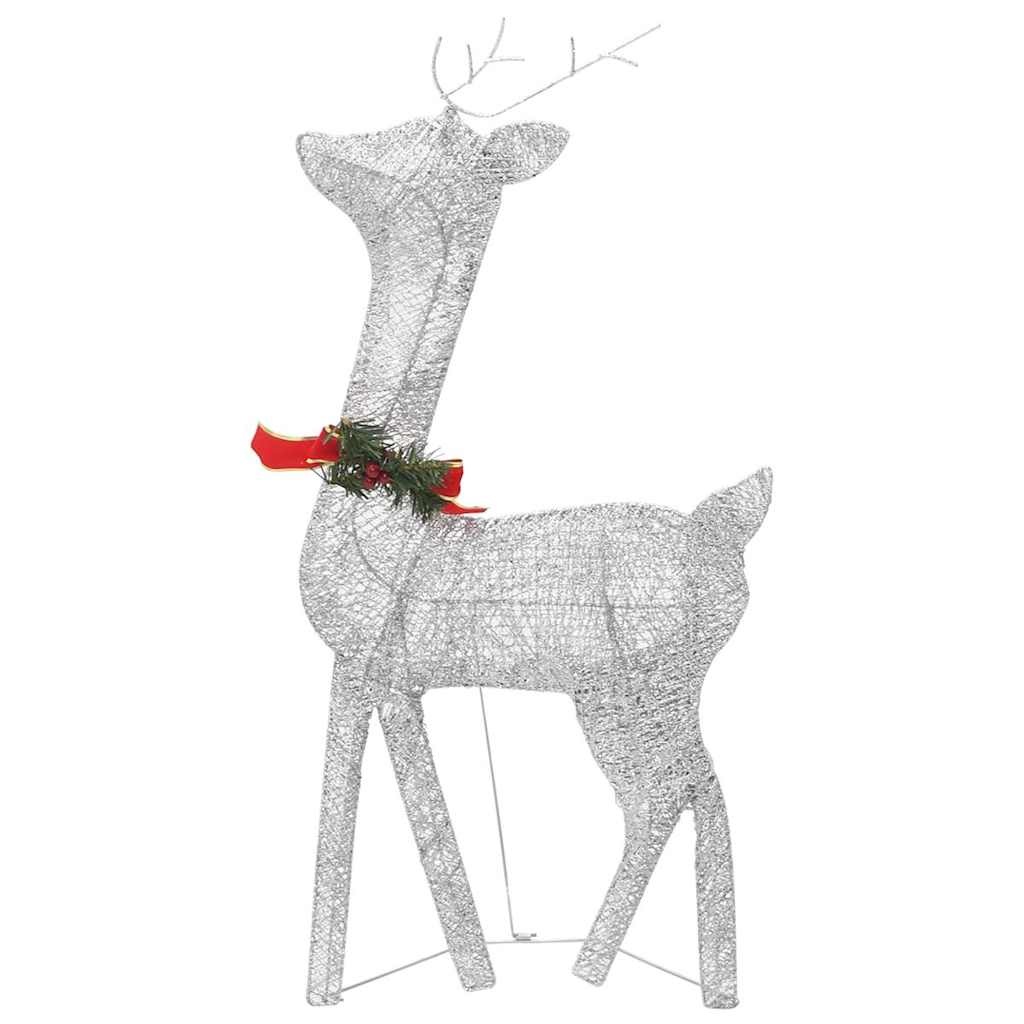 Kerst Rendierfamilie Wit/Zilver - 270cm - 35% Korting!