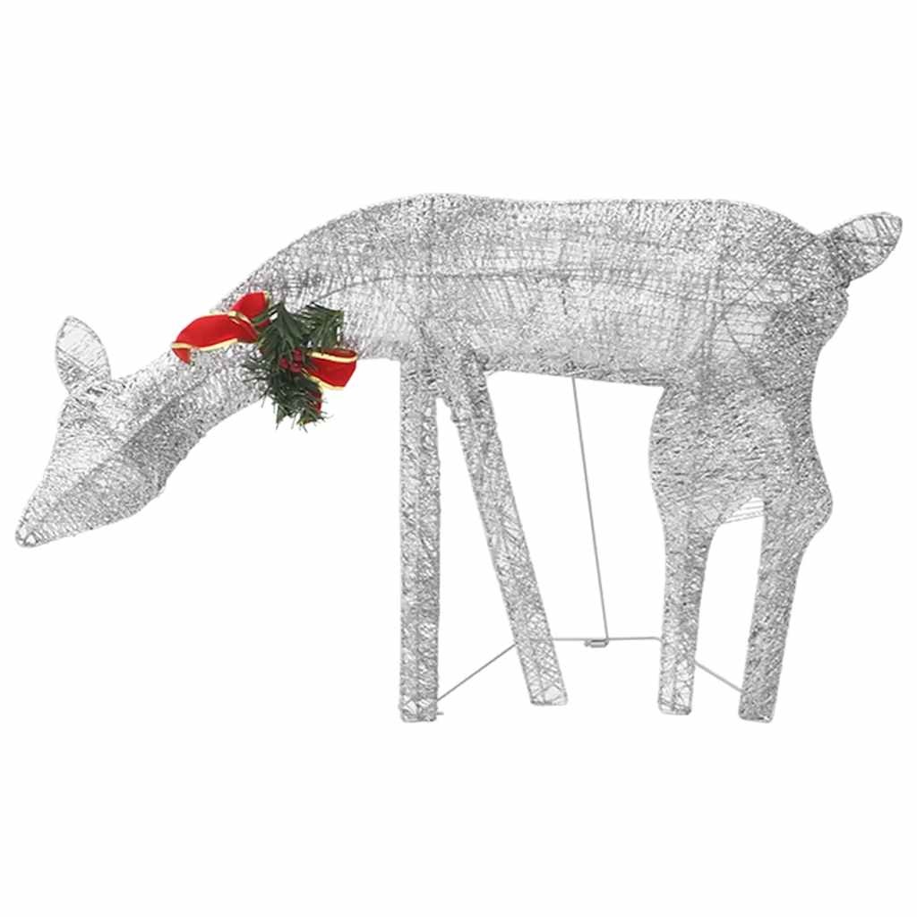 Kerst Rendierfamilie Wit/Zilver - 270cm - 35% Korting!