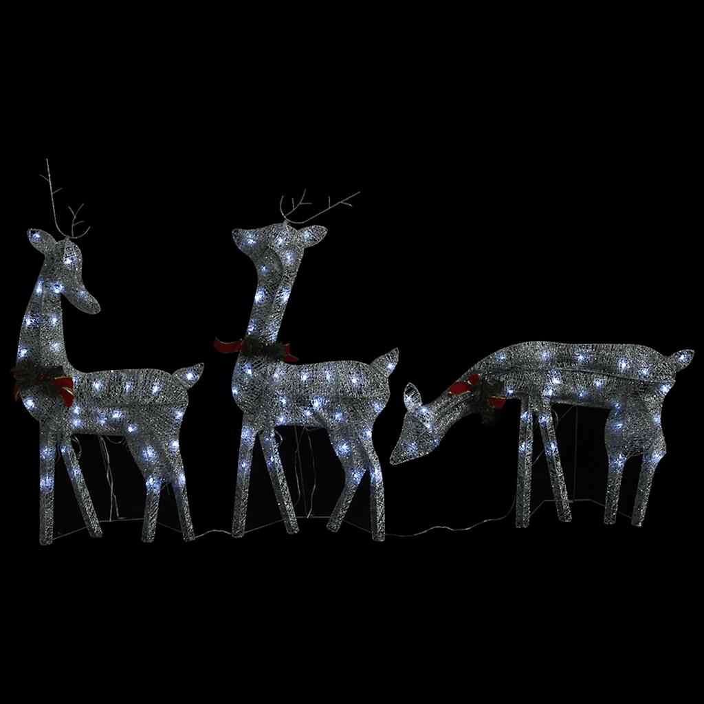 Kerst Rendierfamilie Wit/Zilver - 270cm - 35% Korting!