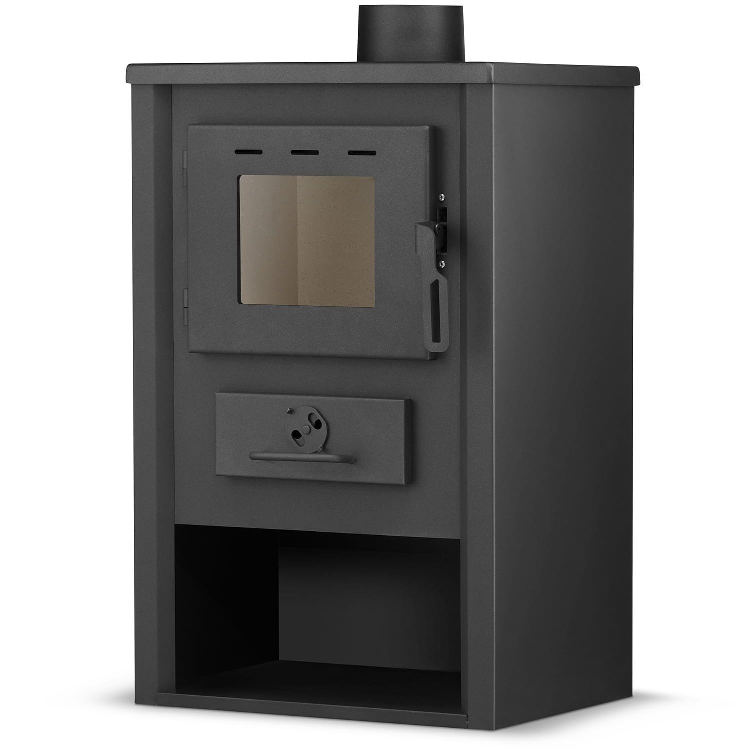 Houtkachel 12KW - Staal - 60% Korting! (Beschadigd)
