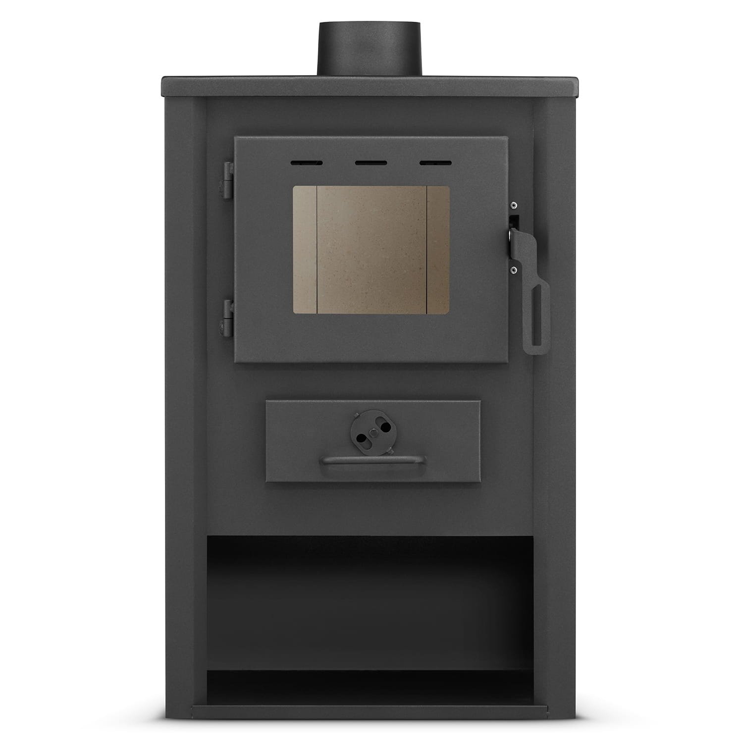 Houtkachel 12KW - Staal - 60% Korting! (Beschadigd)