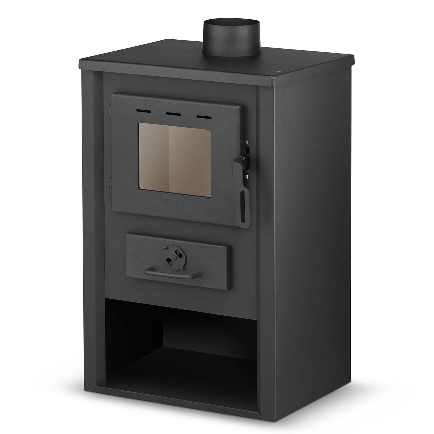 Houtkachel 12KW - Staal - 60% Korting! (Beschadigd)
