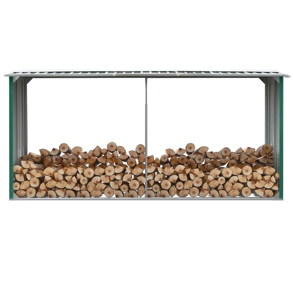 vidaXL Haardhoutschuur Groen 330cm - 35% Korting!