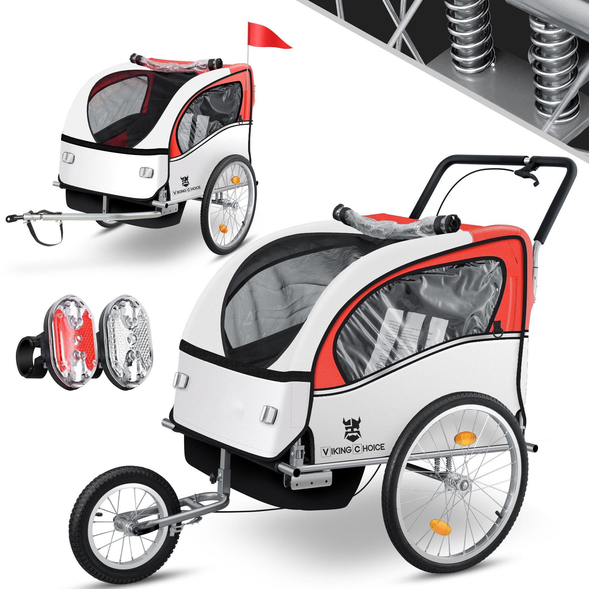 Fietskar Kind Rood met Schokbreker - 55% Korting!