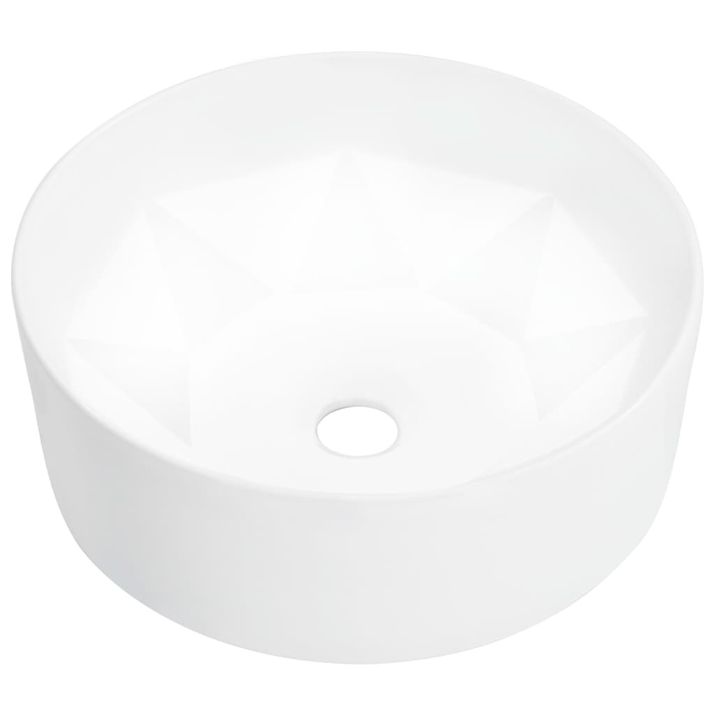 Wastafel Keramiek Wit 36cm - 41% Korting! Zo Goed Als Nieuw!