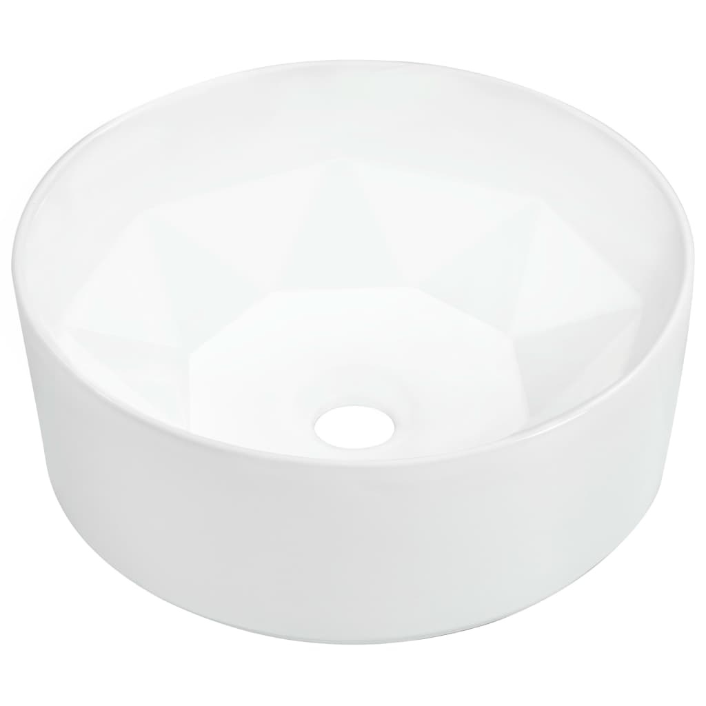 Wastafel Keramiek Wit 36cm - 41% Korting! Zo Goed Als Nieuw!