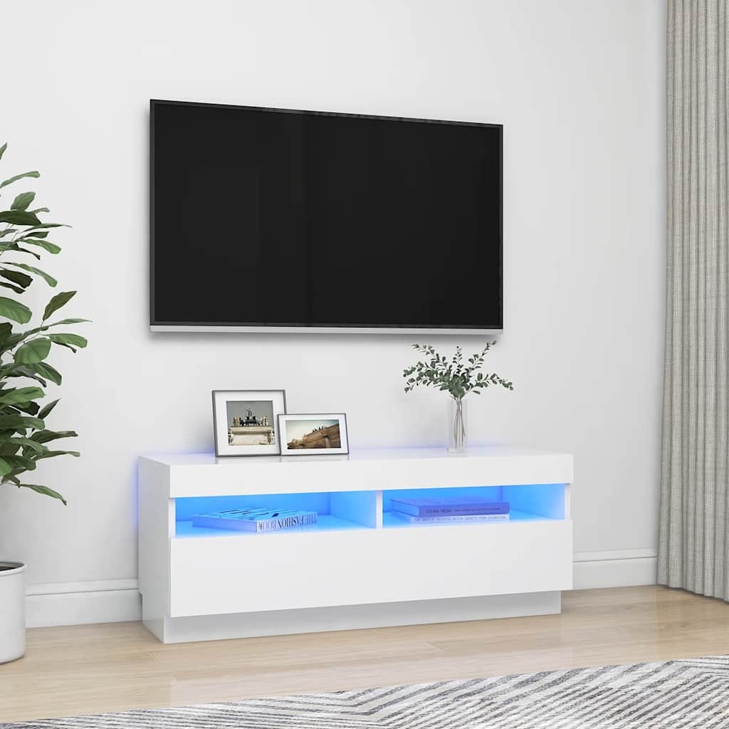 vidaXL TV-meubel LED Wit 100cm - 42% Korting!