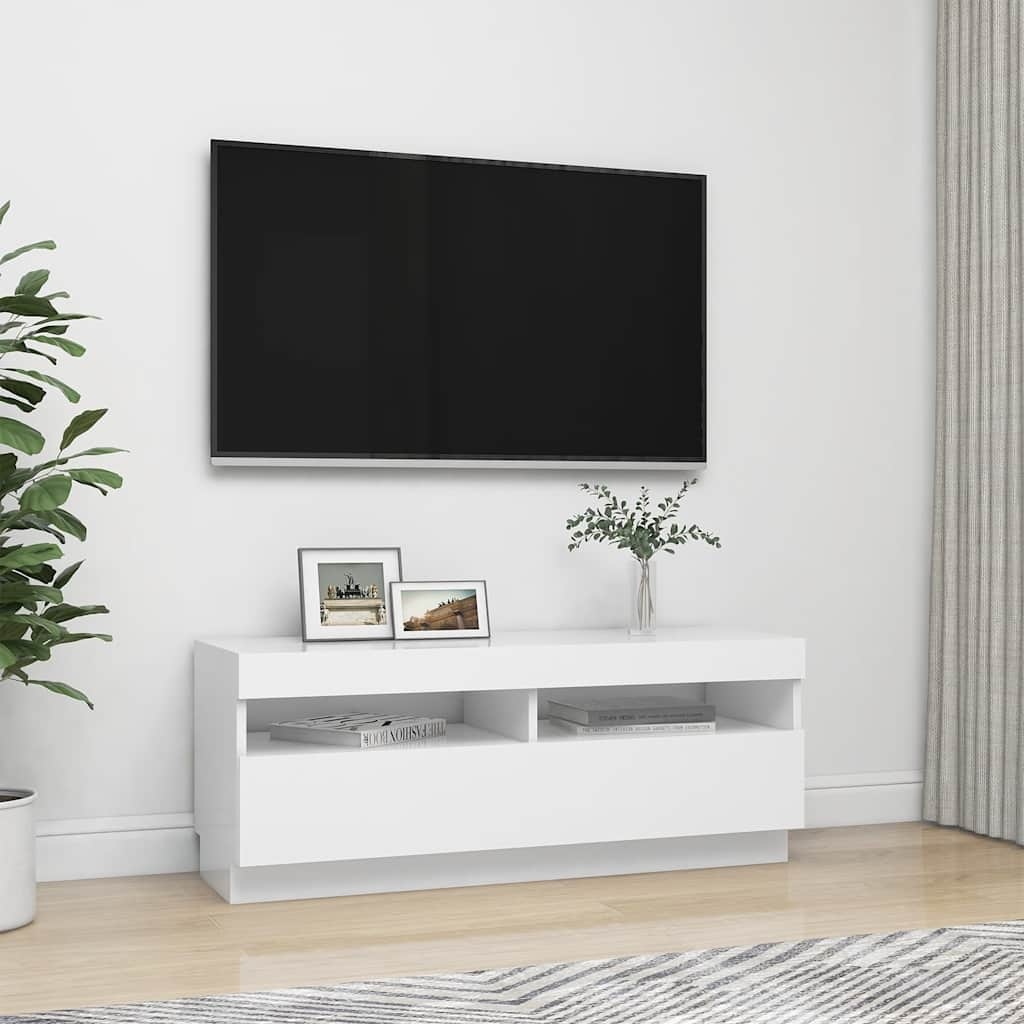 vidaXL TV-meubel LED Wit 100cm - 42% Korting!