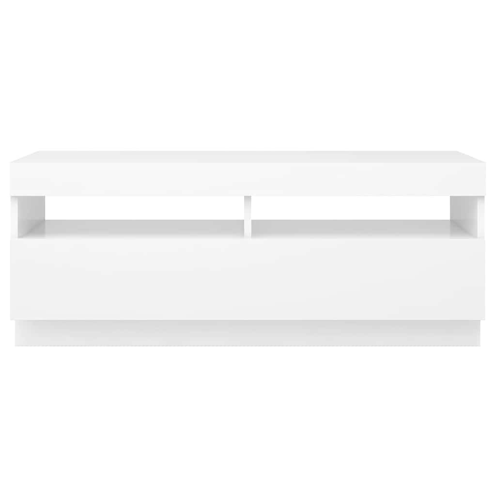 vidaXL TV-meubel LED Wit 100cm - 42% Korting!
